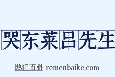 哭东莱吕先生是什么意思的图片